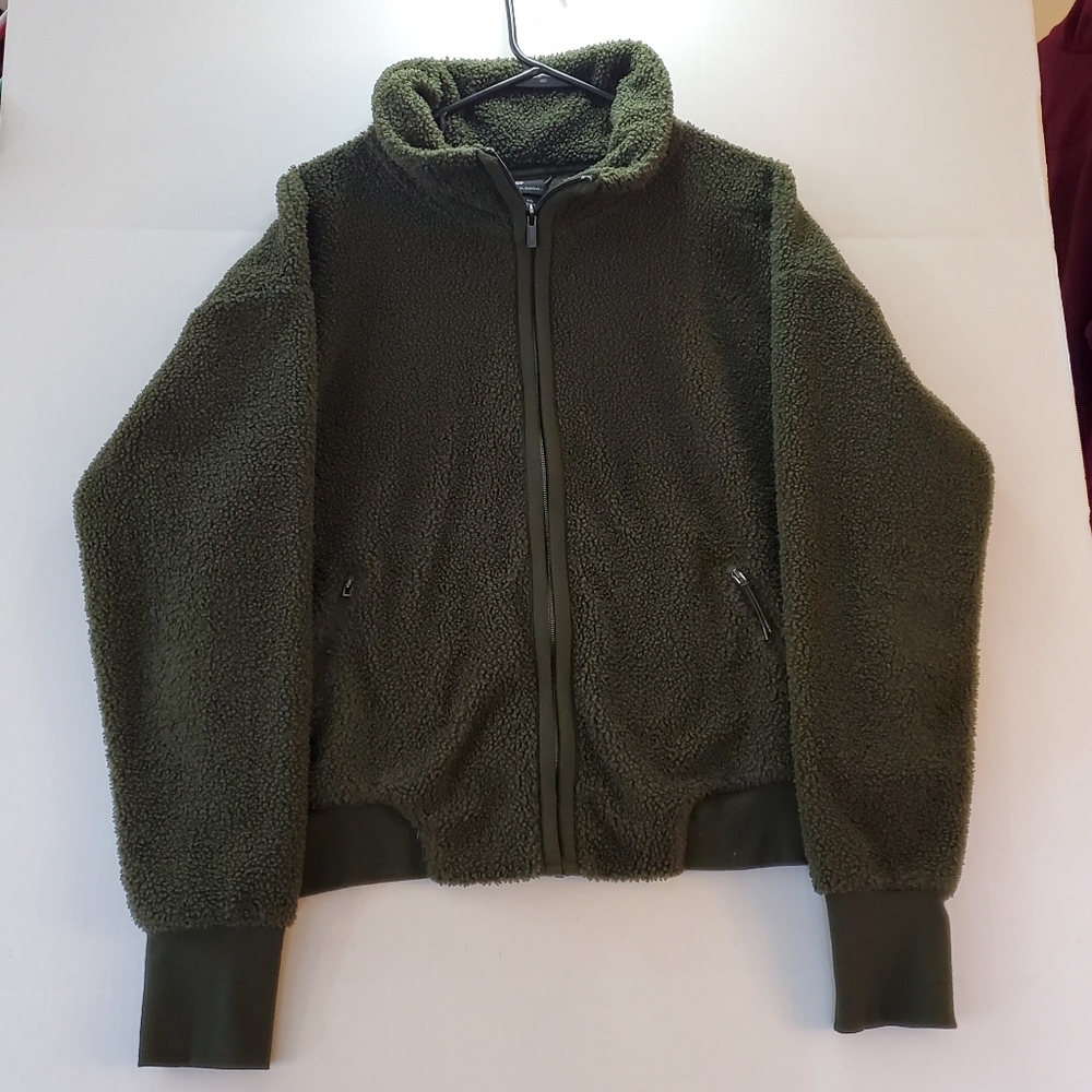 All In Motion Mens XXL Fleece Pullover Zipper Front Dark Green